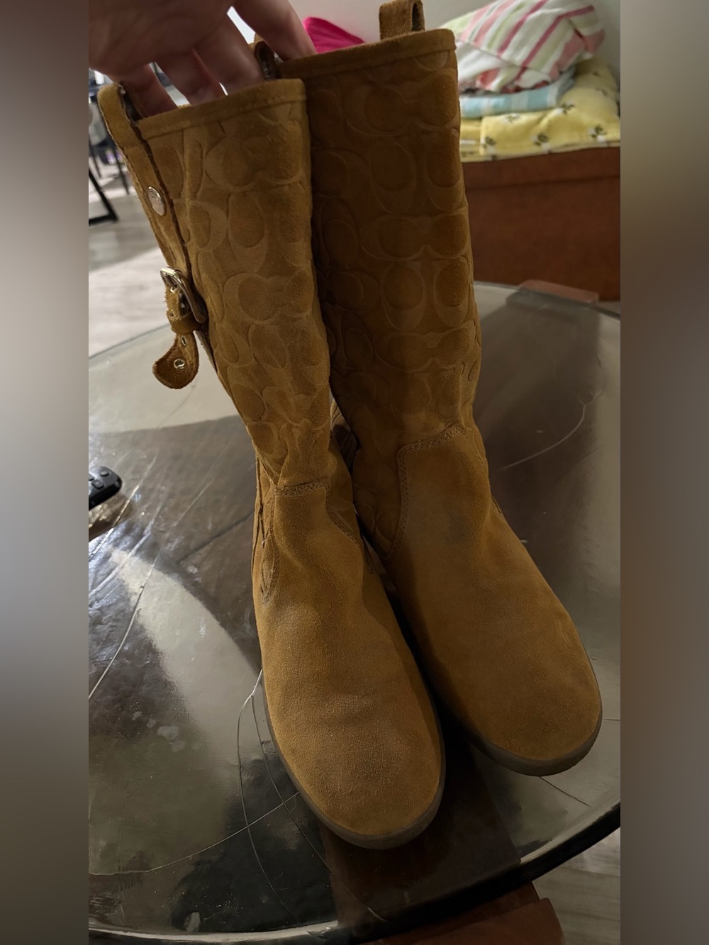 Coach Tan Suede Boots